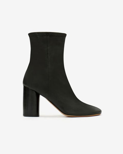 Soft leather ankle boots with high heels - Black - Woman - 2