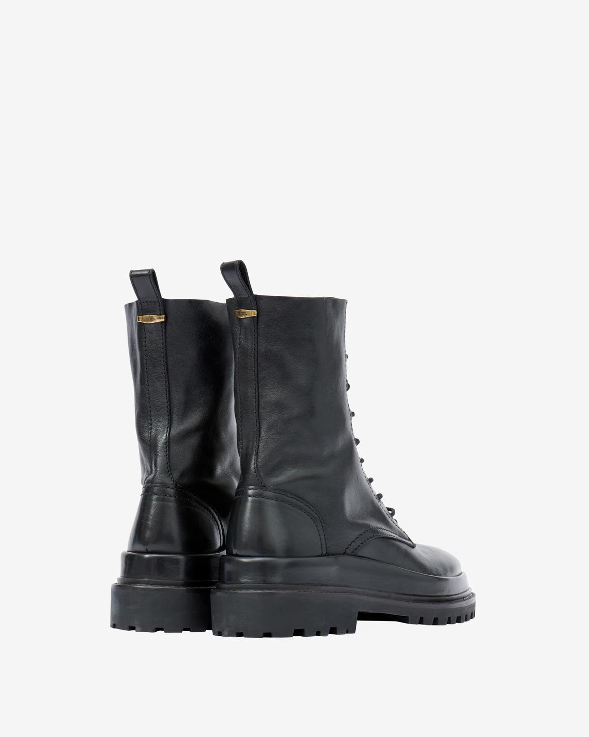 Ghiso smooth leather low boots - Black - Woman - 2