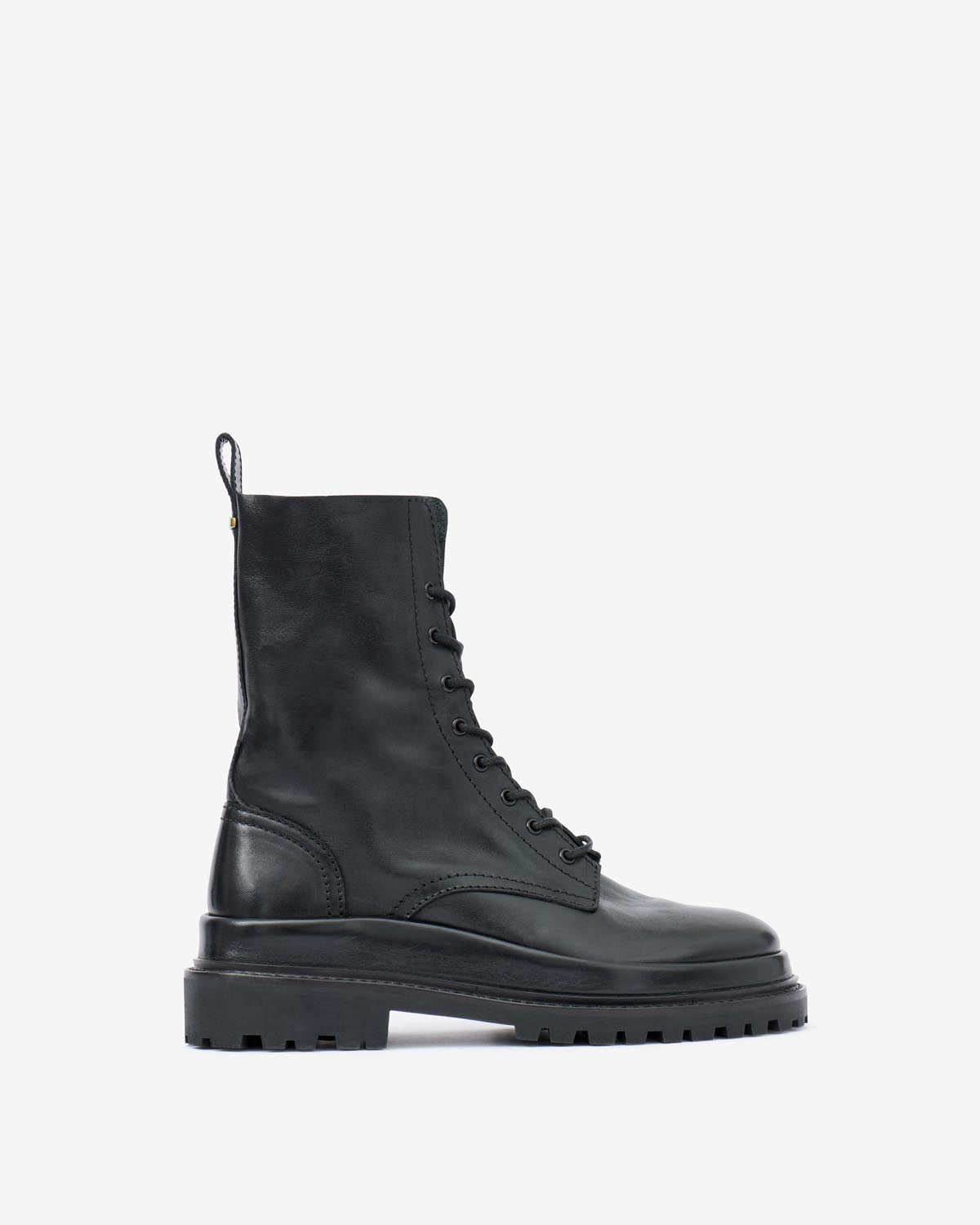 Ghiso smooth leather low boots - Black - Woman - 1