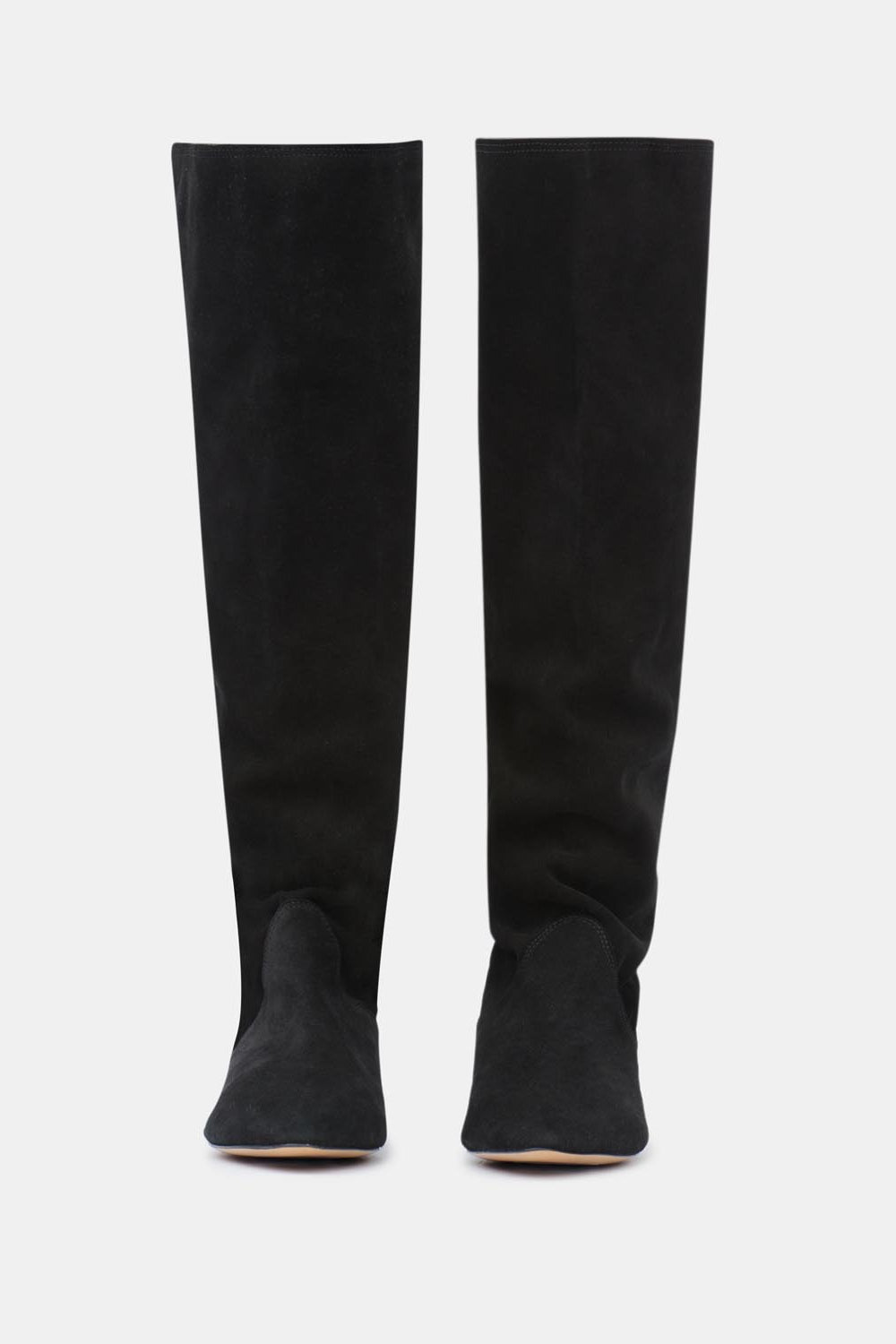 Stivali piatti in pelle scamosciata sayla - Nero - Woman - 4