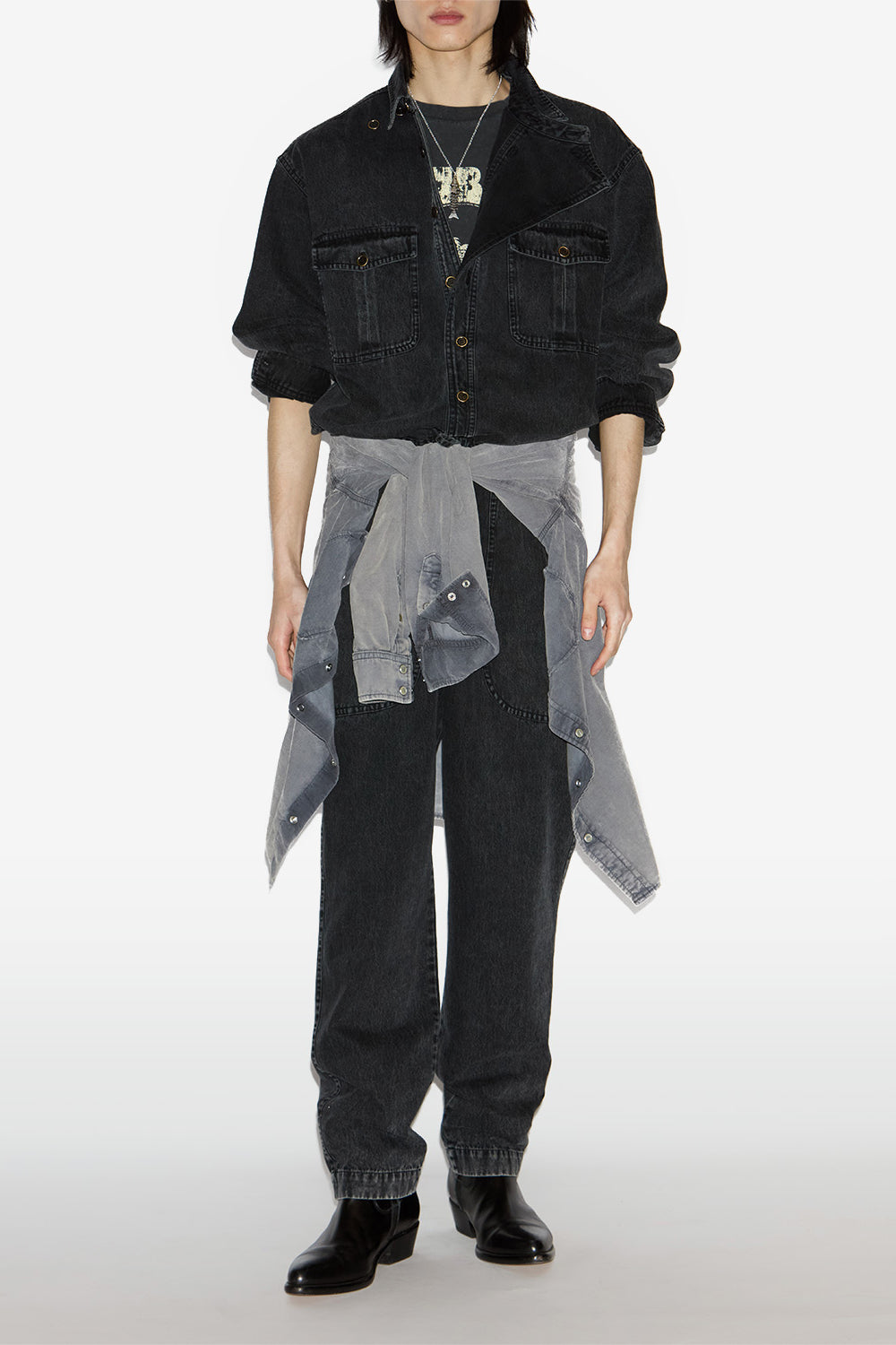 Combinaison chelby en chambray - Vintage black - Man - 2