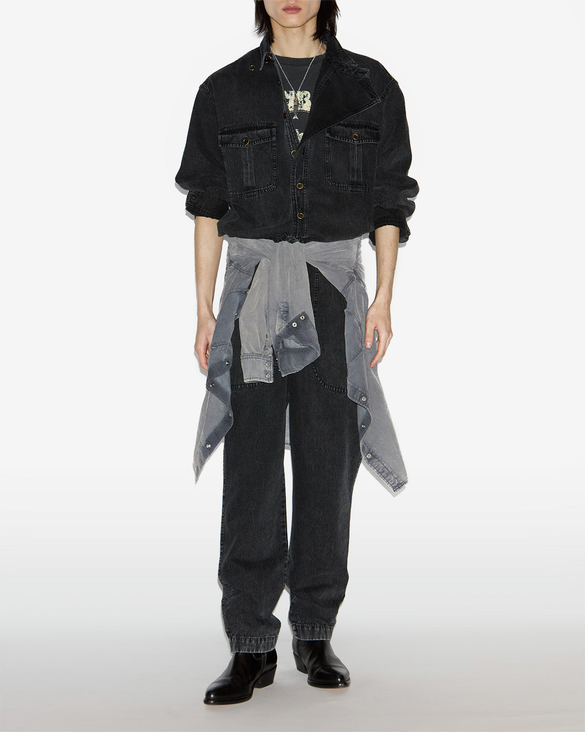 Chelby chambray jumpsuit - Vintage black - Man - 1
