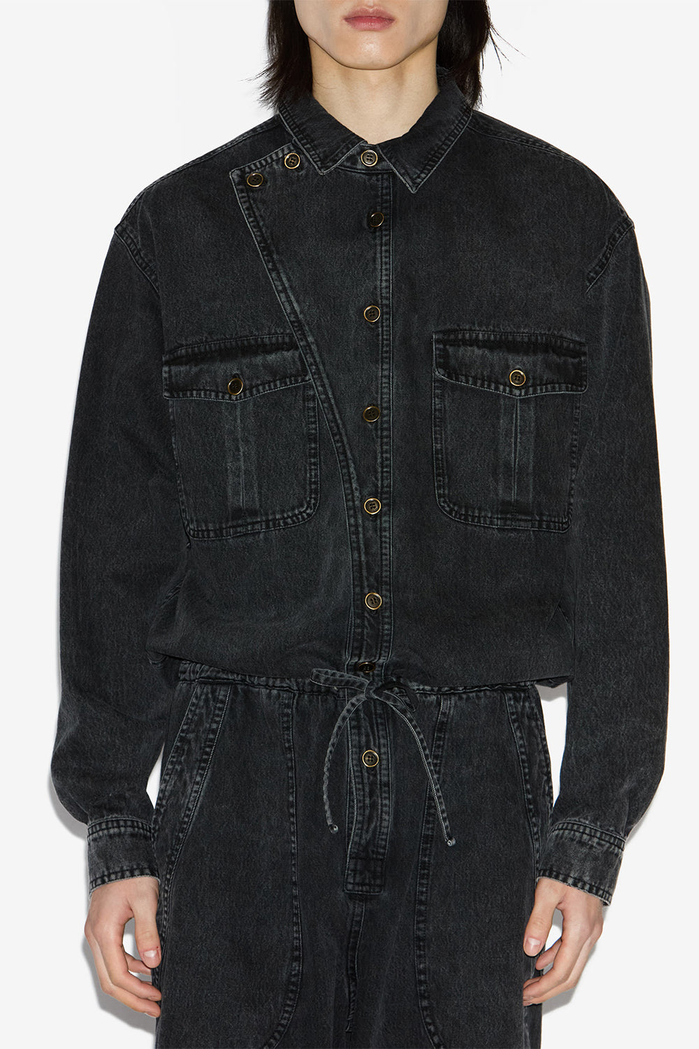 Combinaison chelby en chambray - Vintage black - Man - 4