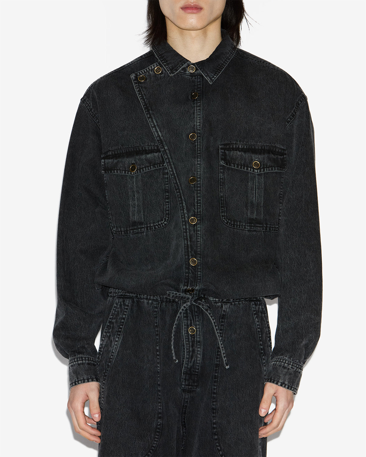 Chelby chambray jumpsuit - Vintage black - Man - 3