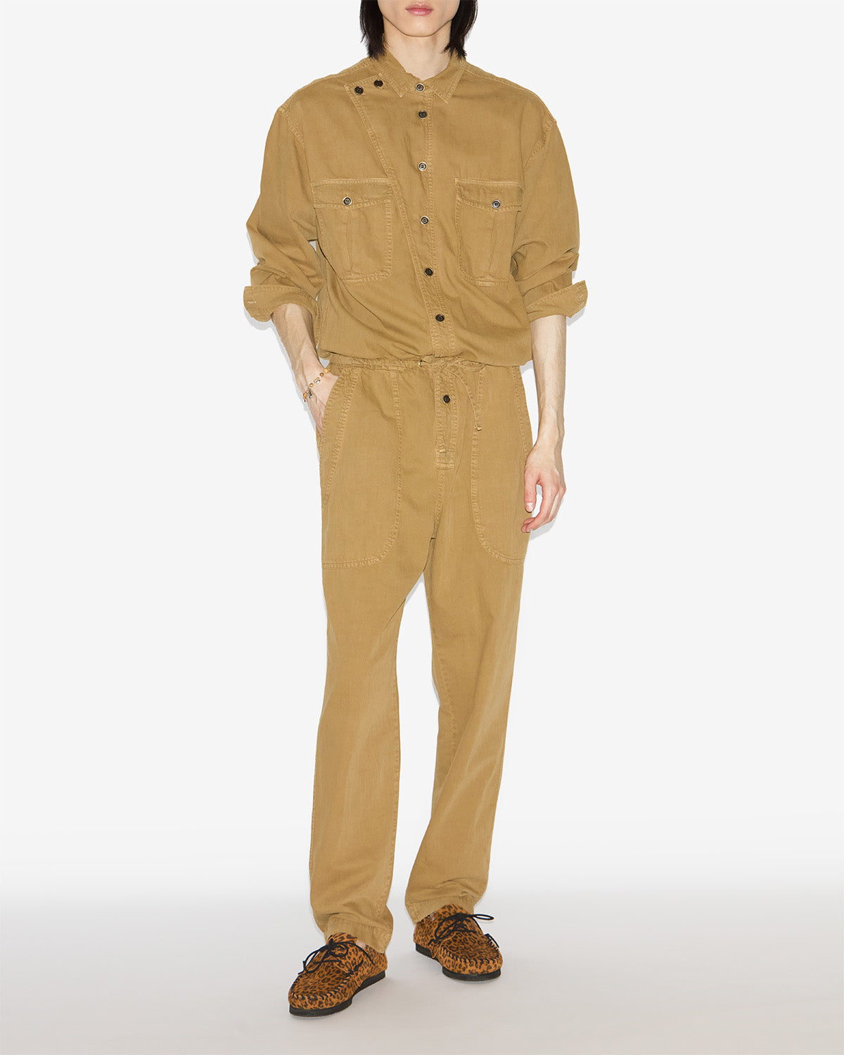 Jumpsuit chelby aus chambray - Bronze - Man - 1