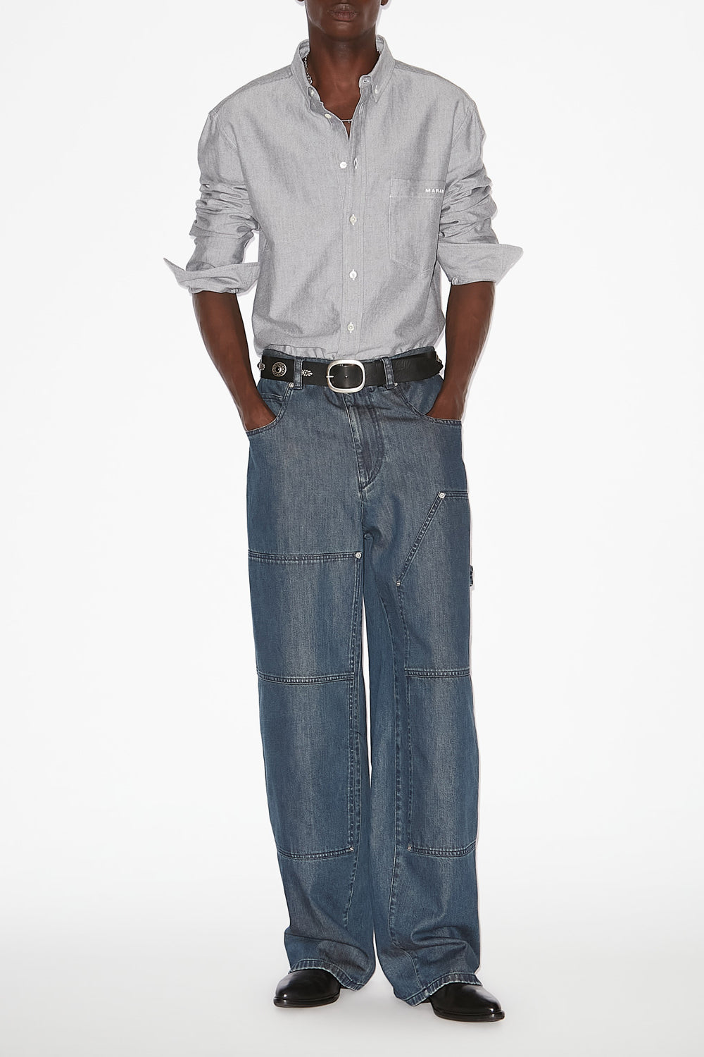 Hemd jasolo aus baumwolle - Anthracite - Man - 2