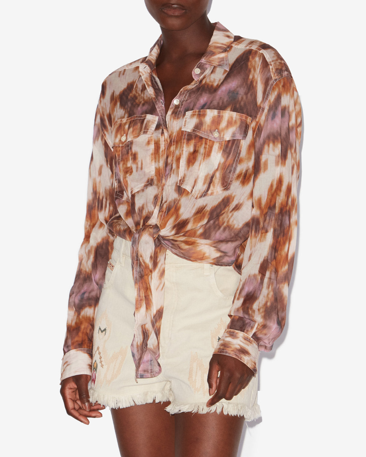 Nath shirt Woman Ecru-ochre 3