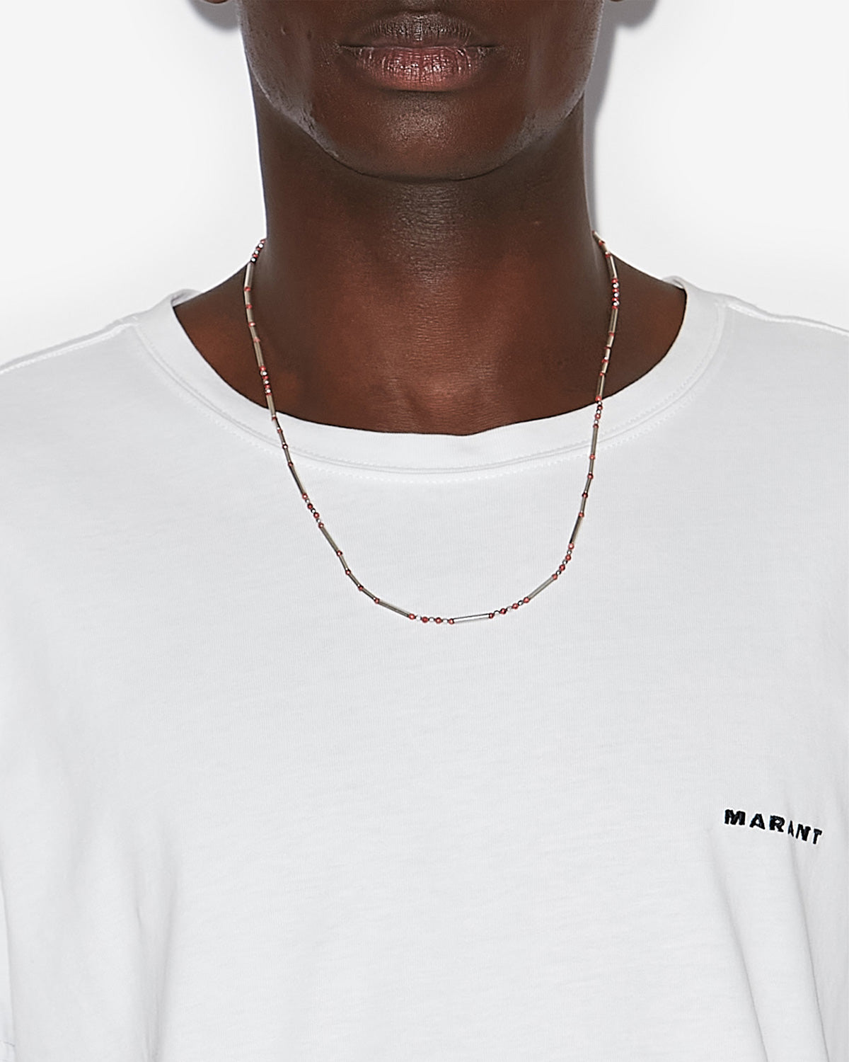 Collana sergio Man Red-silver 1