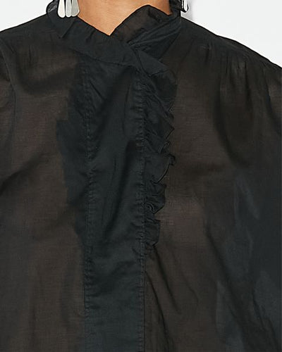 Pamias voile top - Black - Woman - 4