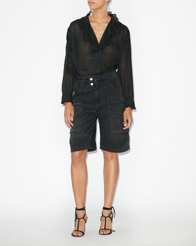 Pamias voile top - Black - Woman - 2