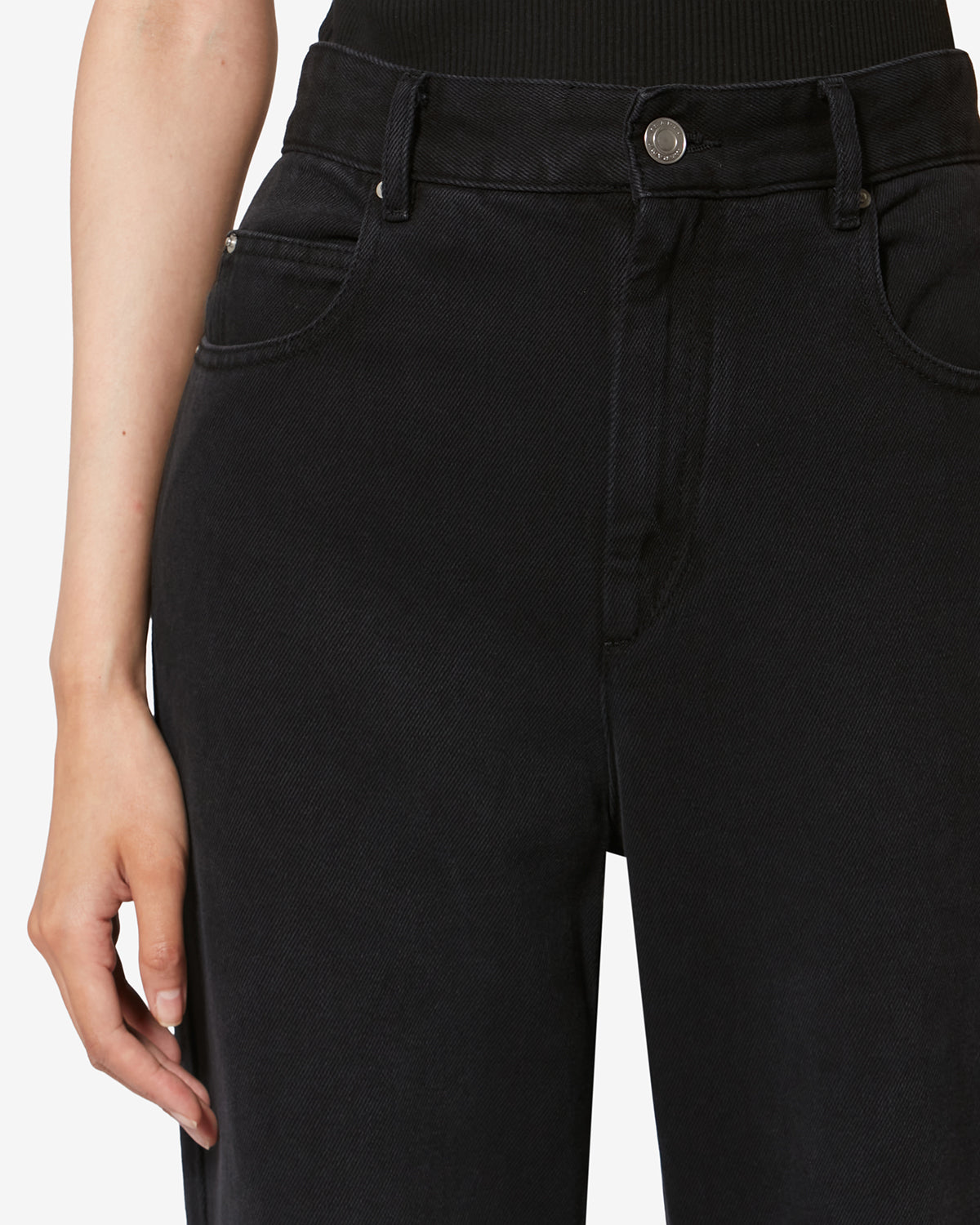 Jeans bootcut in denim belvira - Nero lavato - Woman - 2