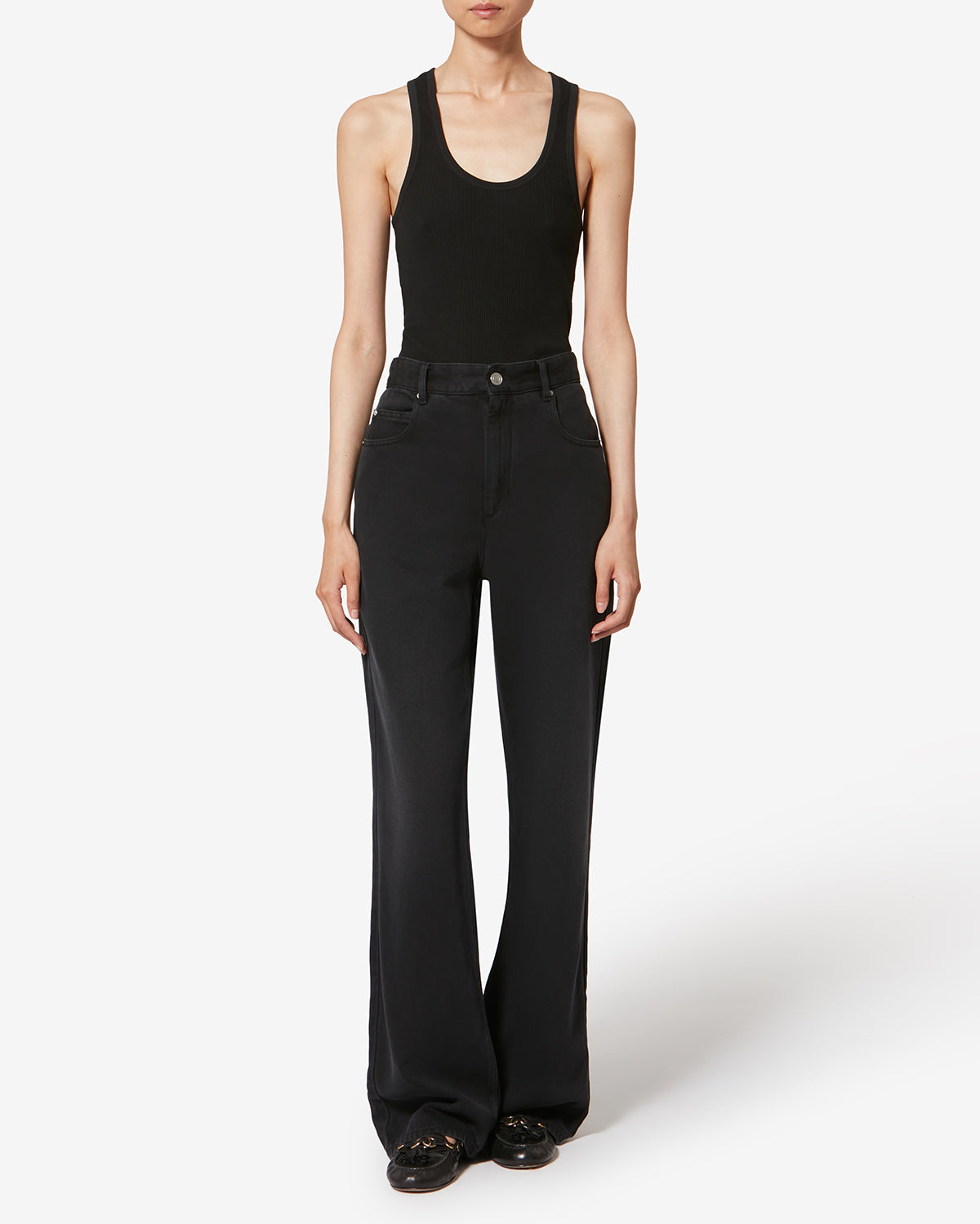 Jeans bootcut in denim belvira - Nero lavato - Woman - 1