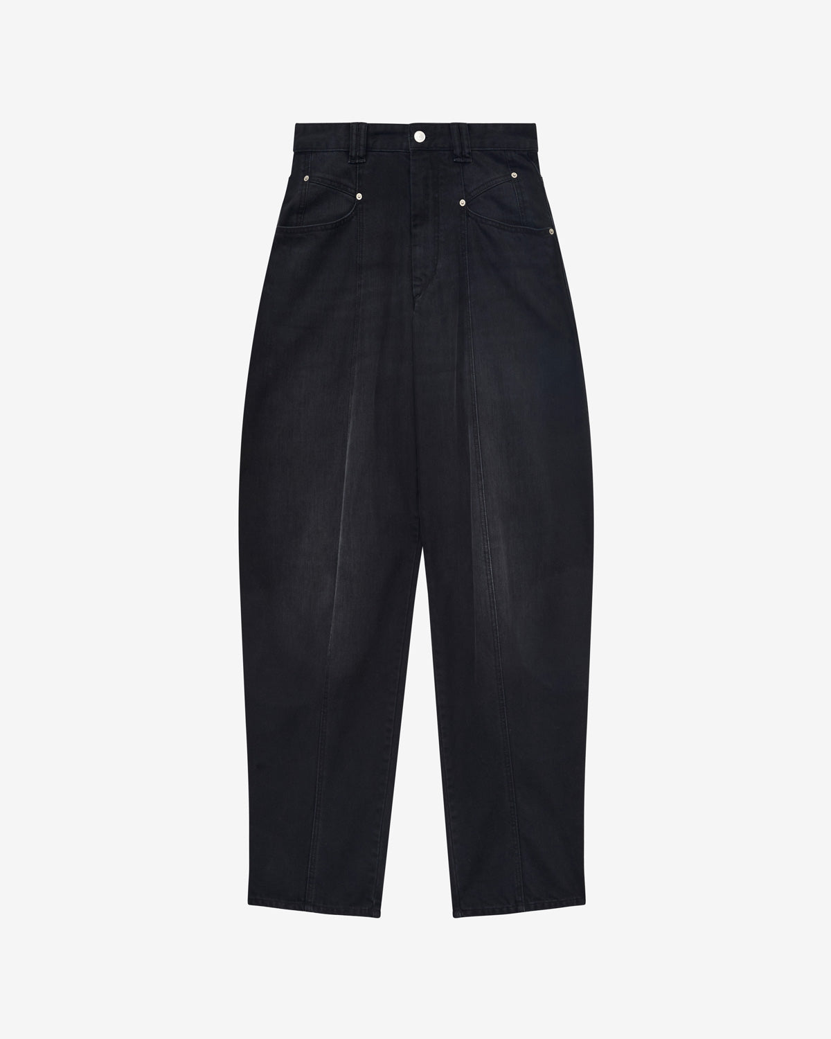 Jeans vetan in denim a gamba larga - Nero - Woman - 4