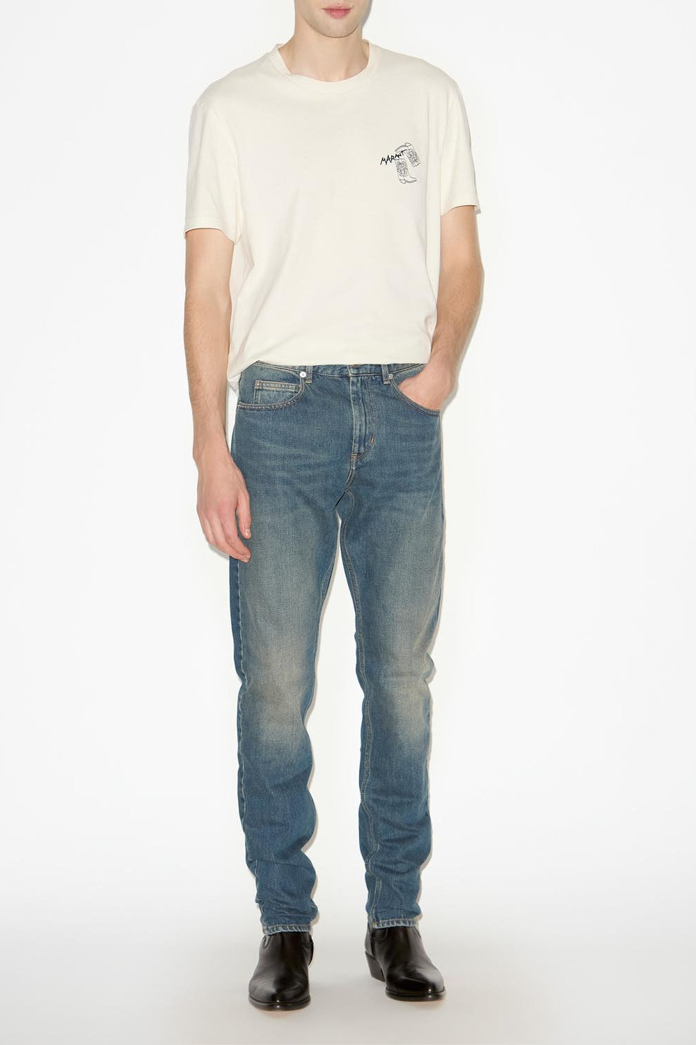 Jean droit en denim jack - Bleu - Man - 2