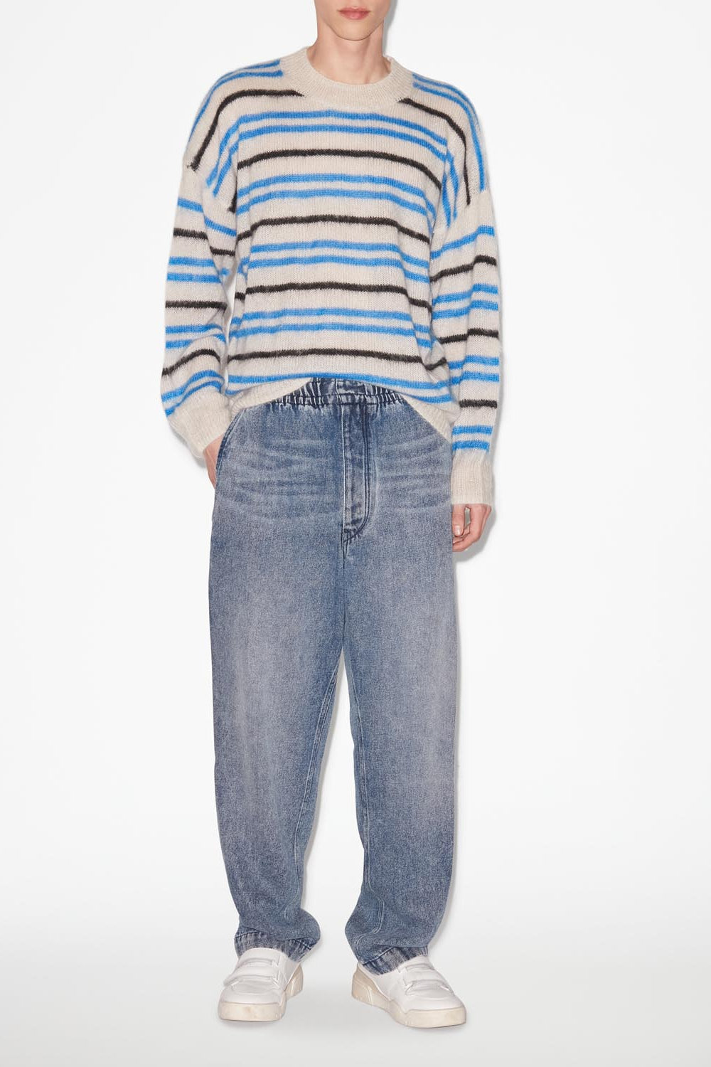Jean fluide à taille élastiquée timeo - Bleu clair - Man - 2