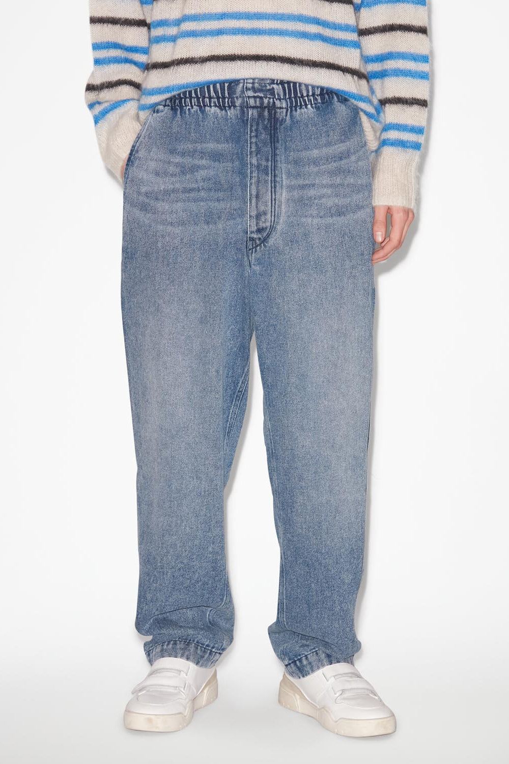 Jean fluide à taille élastiquée timeo - Bleu clair - Man - 4