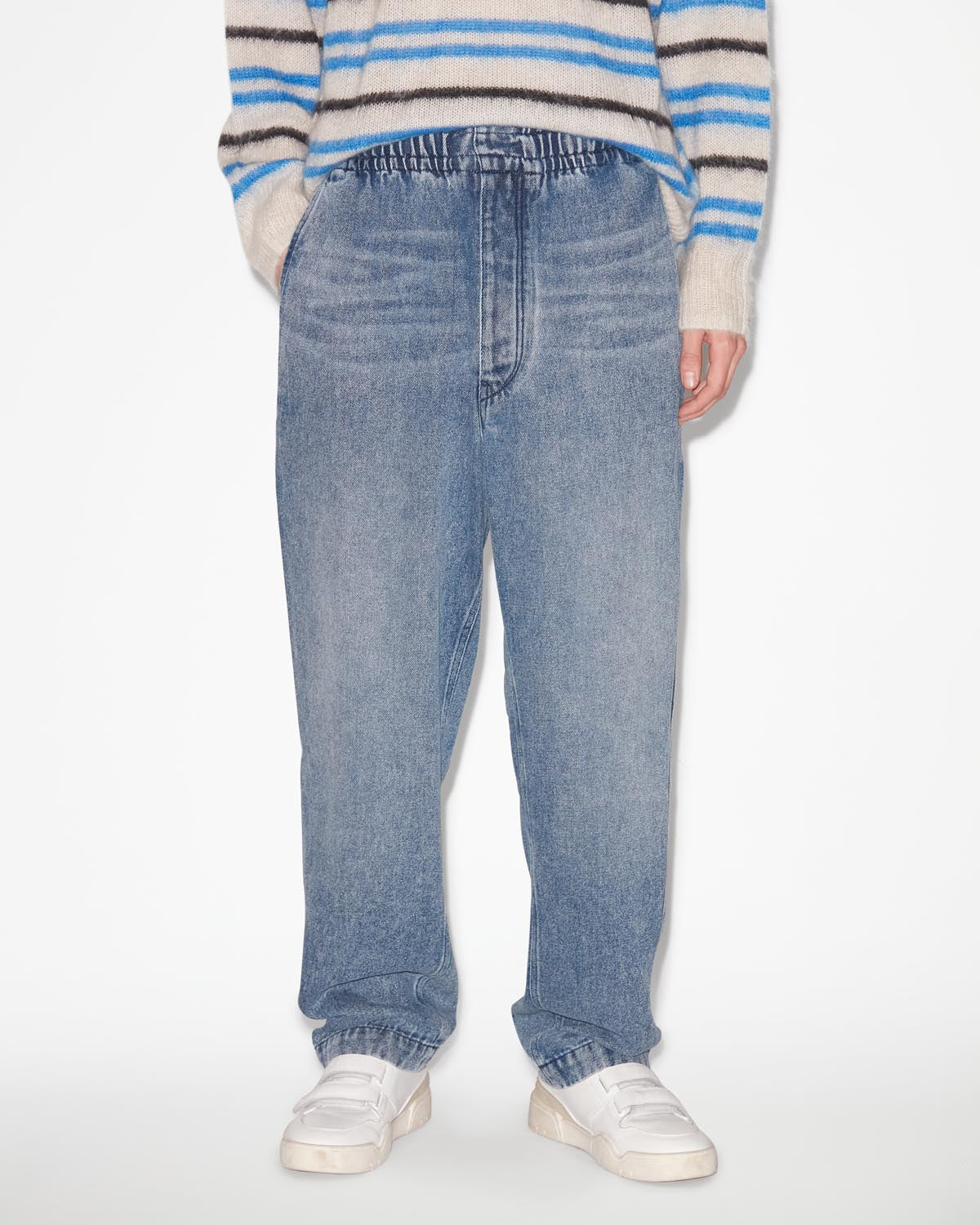 Jean fluide à taille élastiquée timeo - Bleu clair - Man - 3