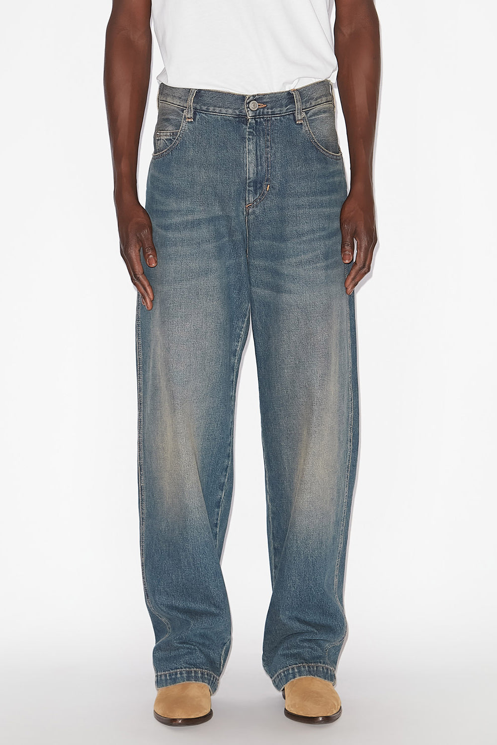 Jean jorje large en denim - Bleu - Man - 4