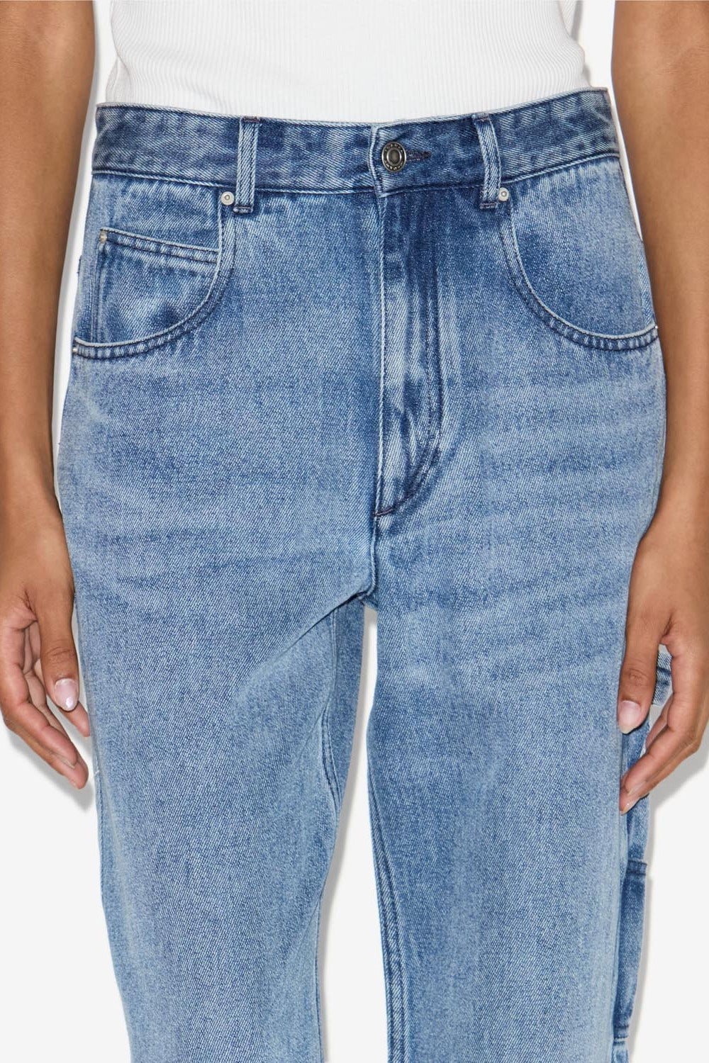 Bymara flowing loose-fitting denim jeans - Light blue - Woman - 3