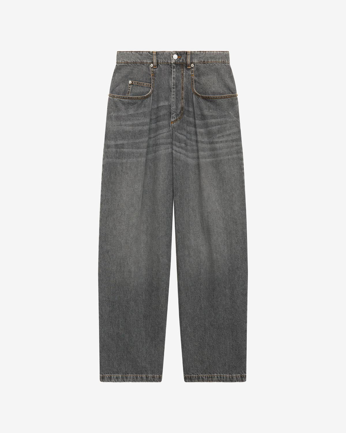 Jean ample taille haute janael - Noir délavé - Man - 5
