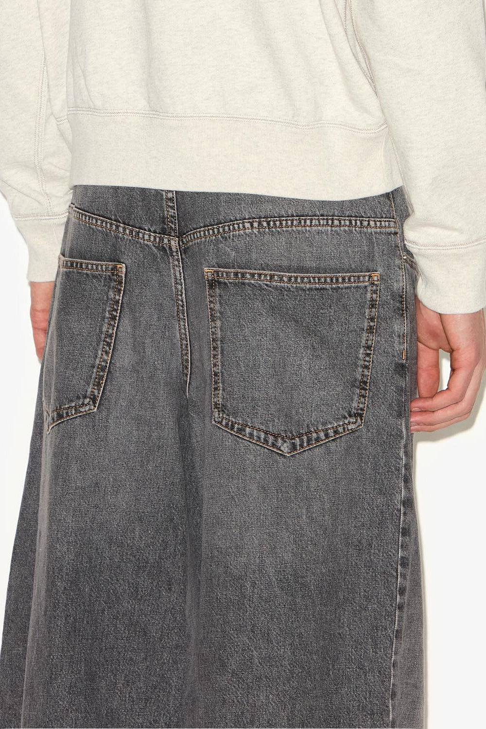 Jean ample taille haute janael - Noir délavé - Man - 5