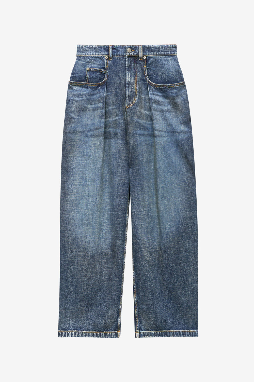 Jean ample taille haute janael - Bleu foncé - Man - 1