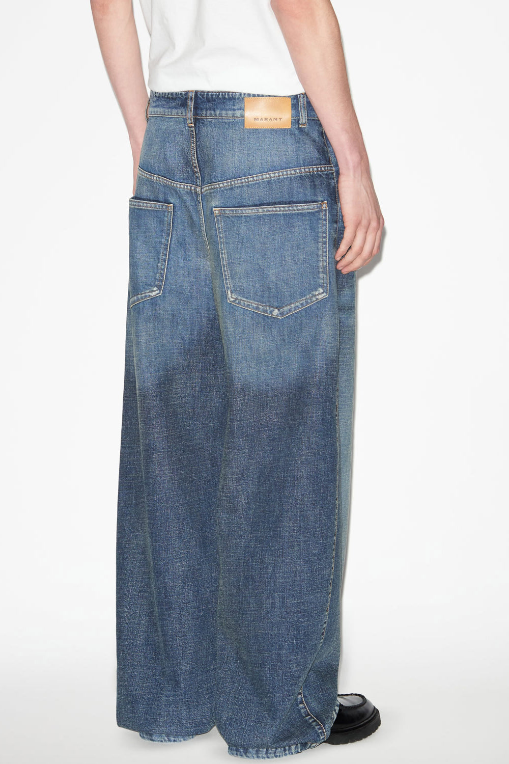 Jean ample taille haute janael - Bleu foncé - Man - 5