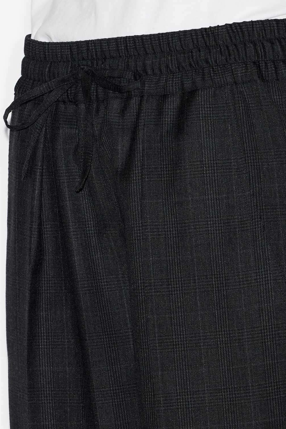 Pantalon à plis en laine prince-de-galles liska - Anthracite - Woman - 3