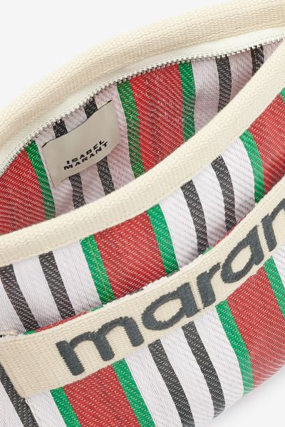 Pwoden striped pouch bag - 빨간색 - Woman - 6