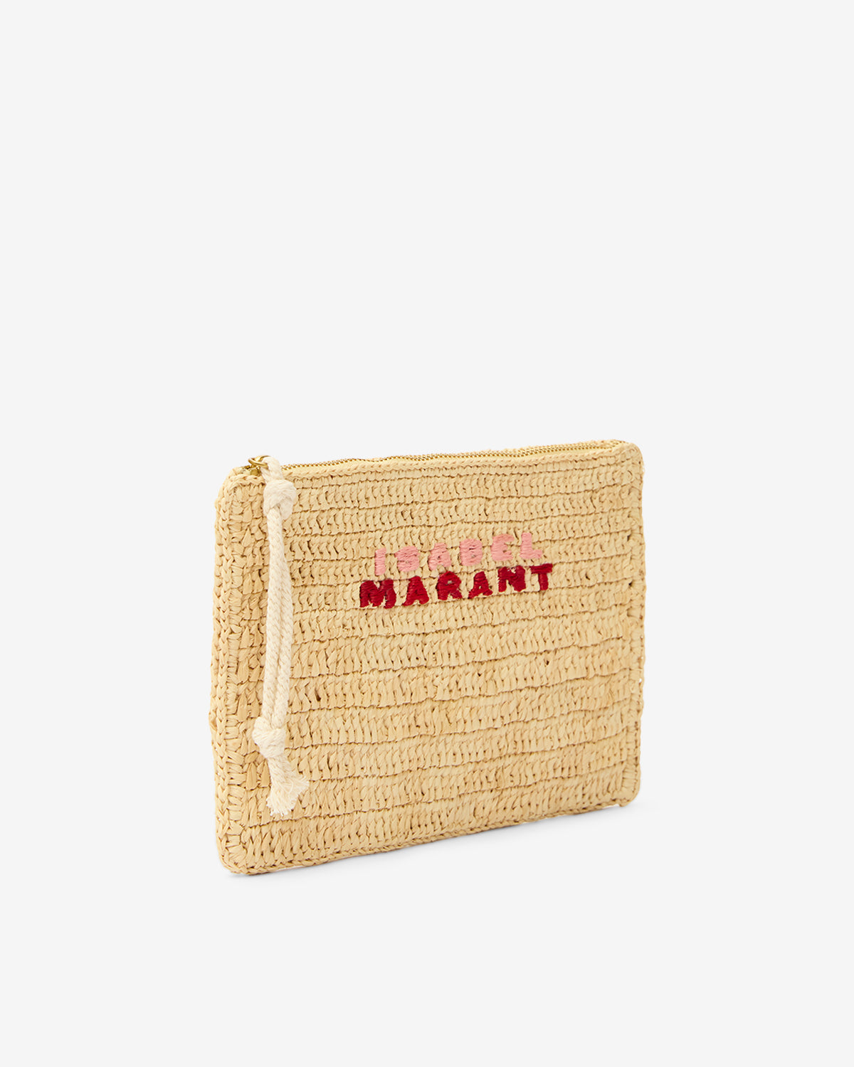 Sac pochette praia en raphia - Natural/pink - Woman - 5