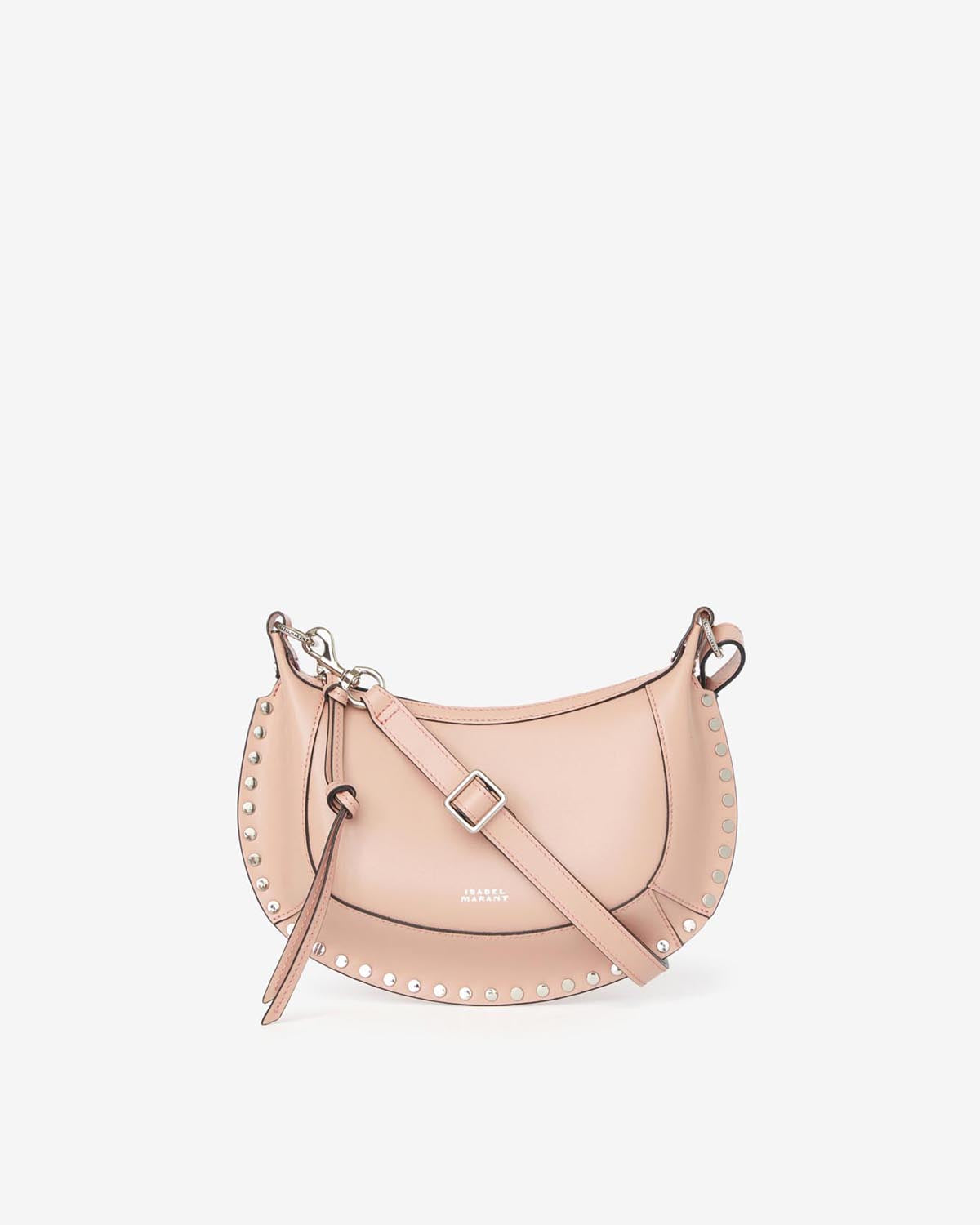 Bolso de hombro de piel granulada oskan moon - Nude - Woman - 1