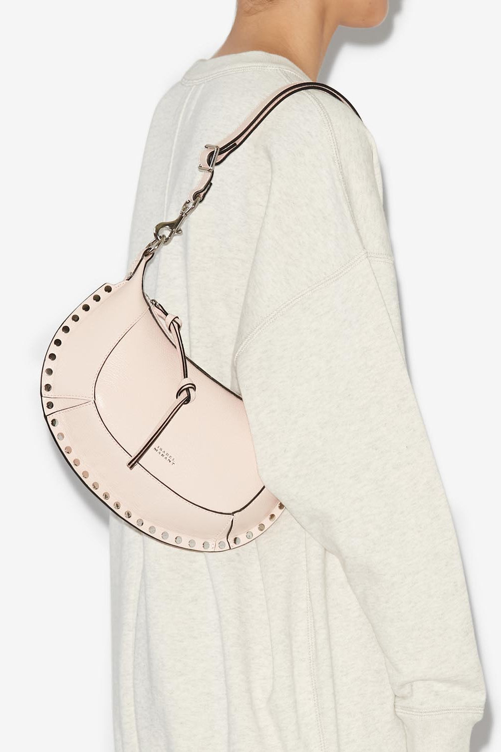 Schultertasche oskan moon aus leder - Soft pink - Woman - 2