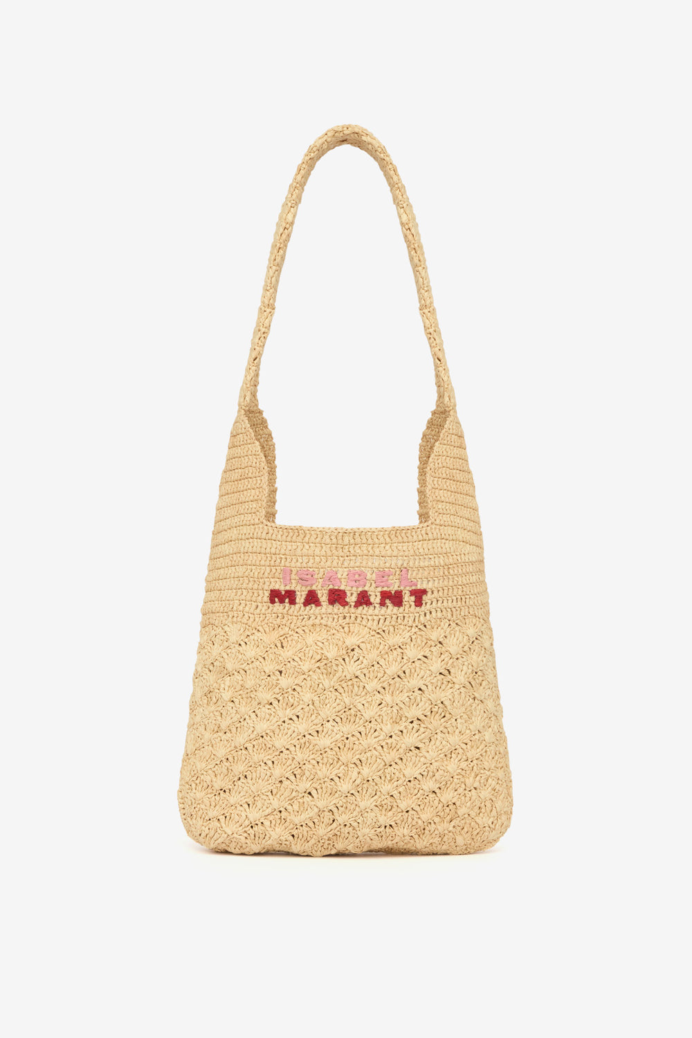 Praia borsa small in rafia - Natural/pink - Woman - 1