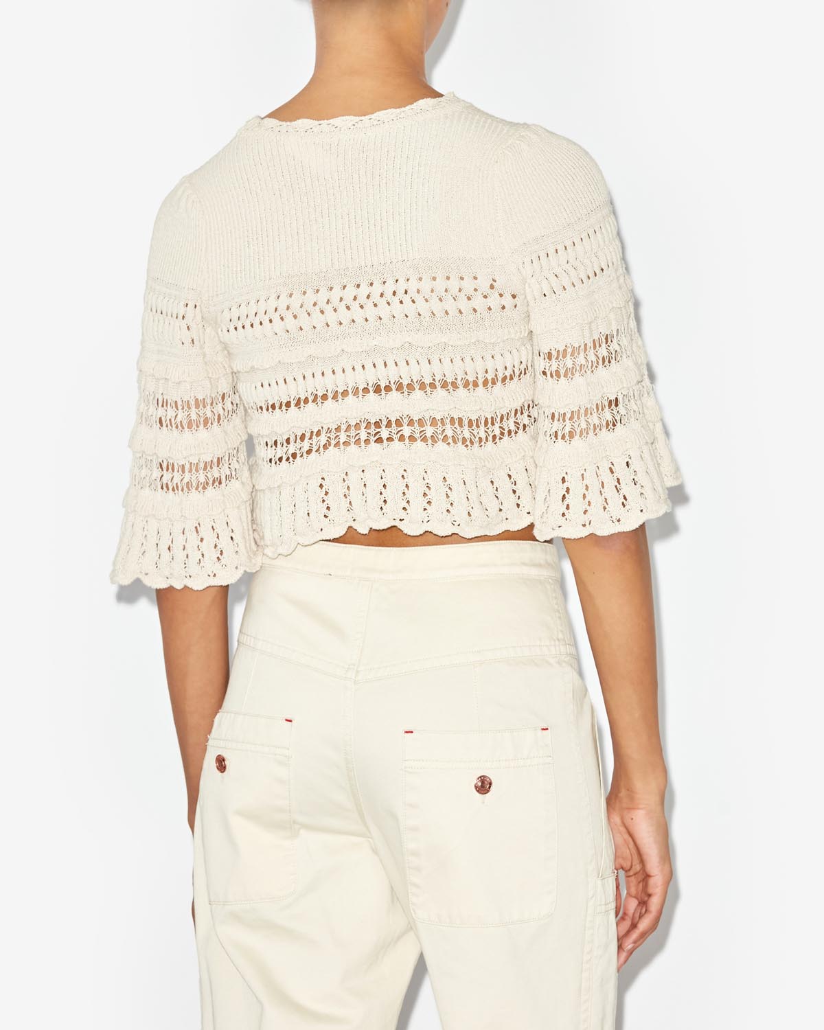 Frizy top - Ecru - Woman - 4