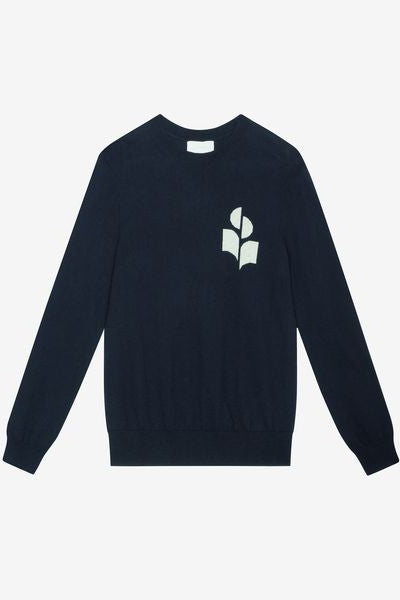 Evans ウール＆コットン ロゴ入りセーター - Midnight - Man - 1