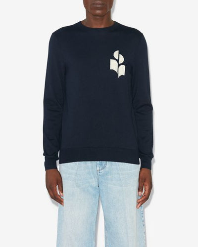 Evans ウール＆コットン ロゴ入りセーター - Midnight - Man - 3