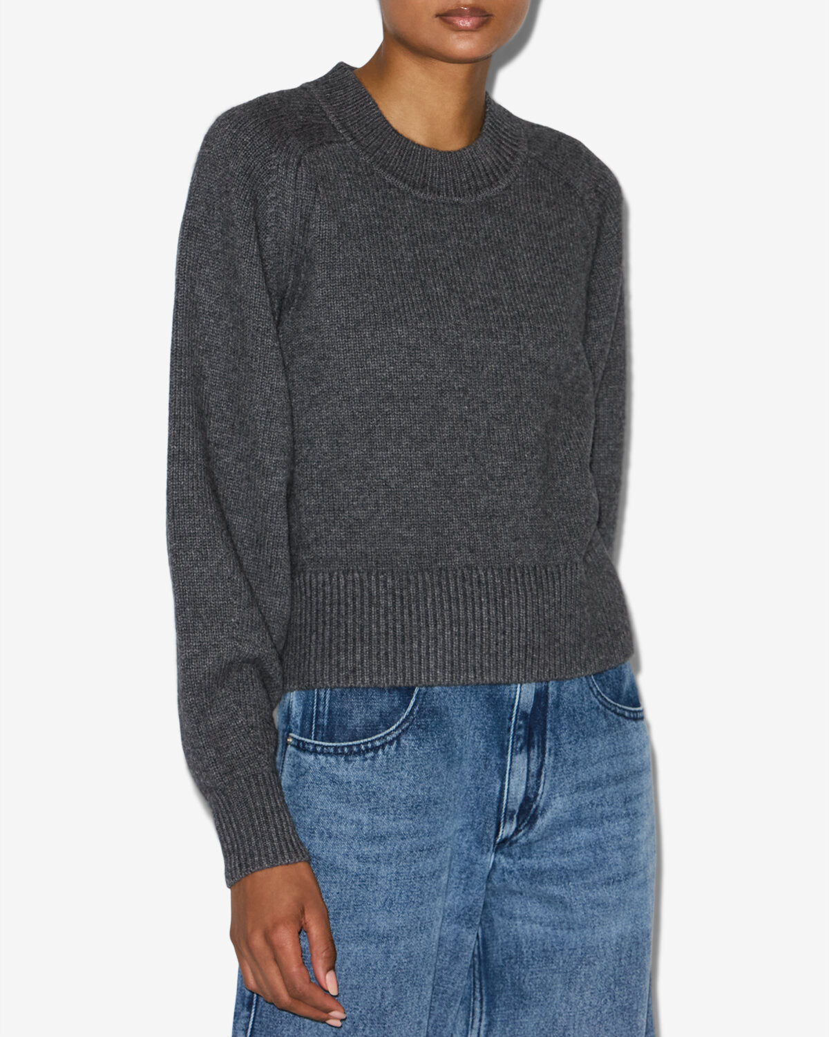 Leandra merinos wool and cashmere sweater - Anthracite - Woman - 3