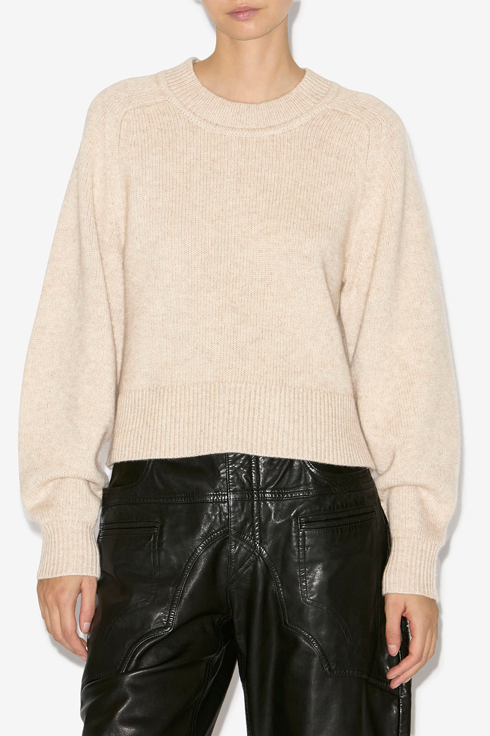 Leandra メリノウール＆カシミヤ セーター - Light beige - Woman - 4