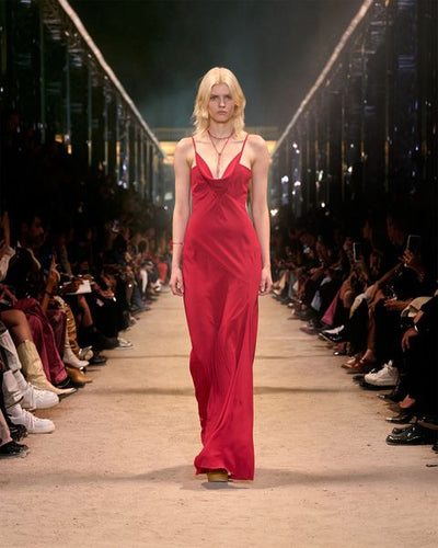 Kapri long strappy dress - Scarlet red - Woman - 7