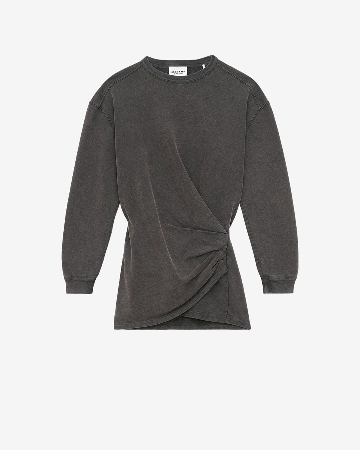 Pipper draped jersey sweatshirt dress - Black - Woman - 5