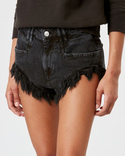 Eneidao denim shorts - Black - Woman - 2