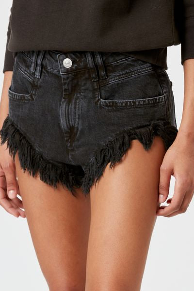 Short en denim eneidao - Noir délavé - Woman - 3