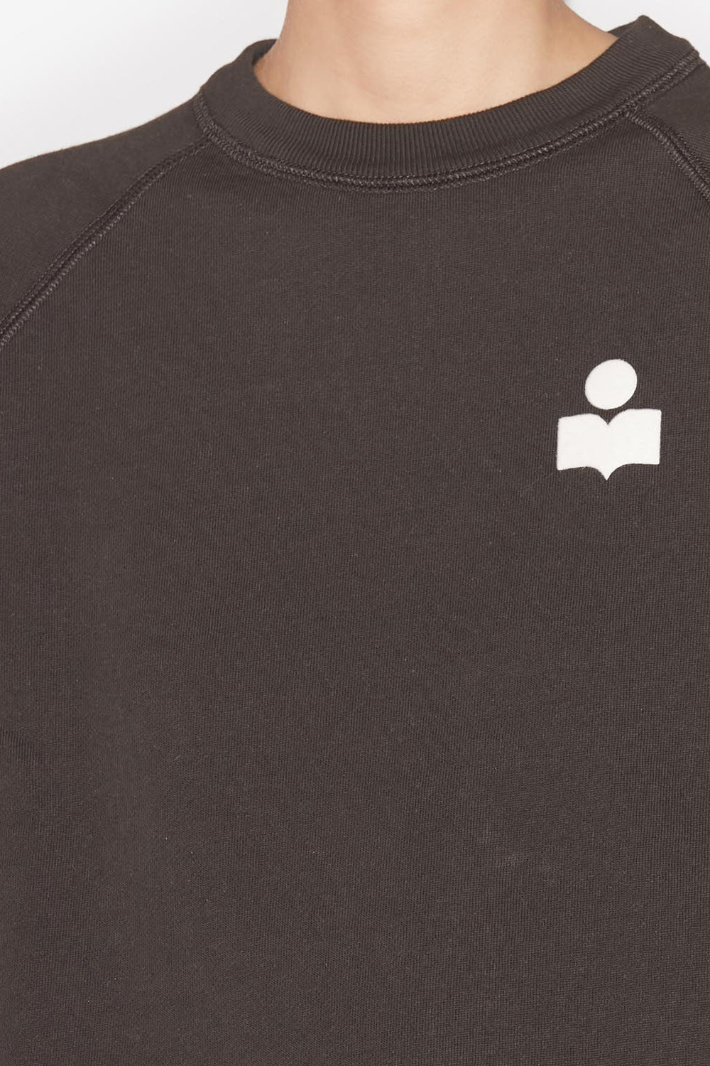 Felpa in cotone con logo - Faded black-ecru - Woman - 3