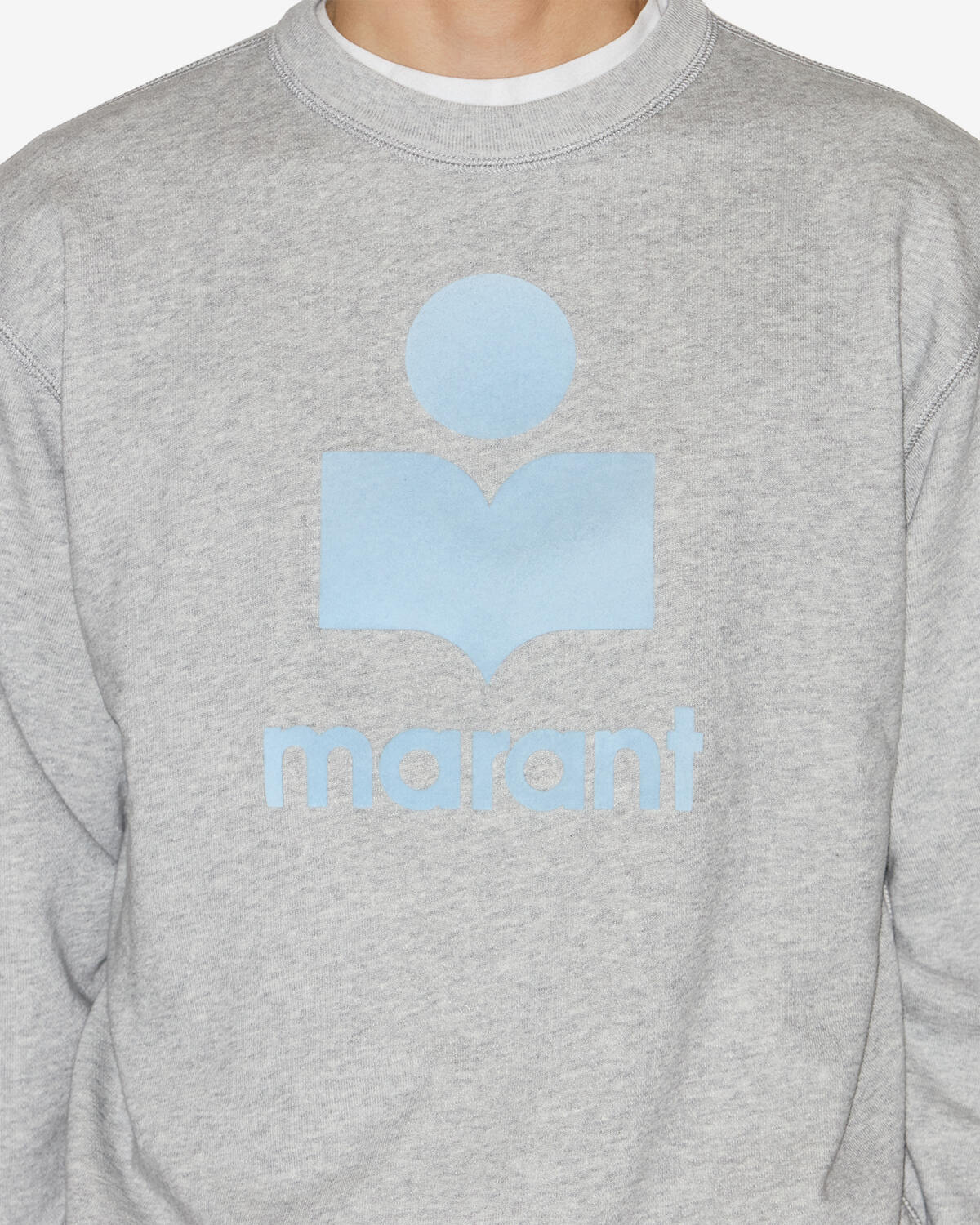 Felpa mikoy in cotone con logo - Gray-ice blue - Man - 2