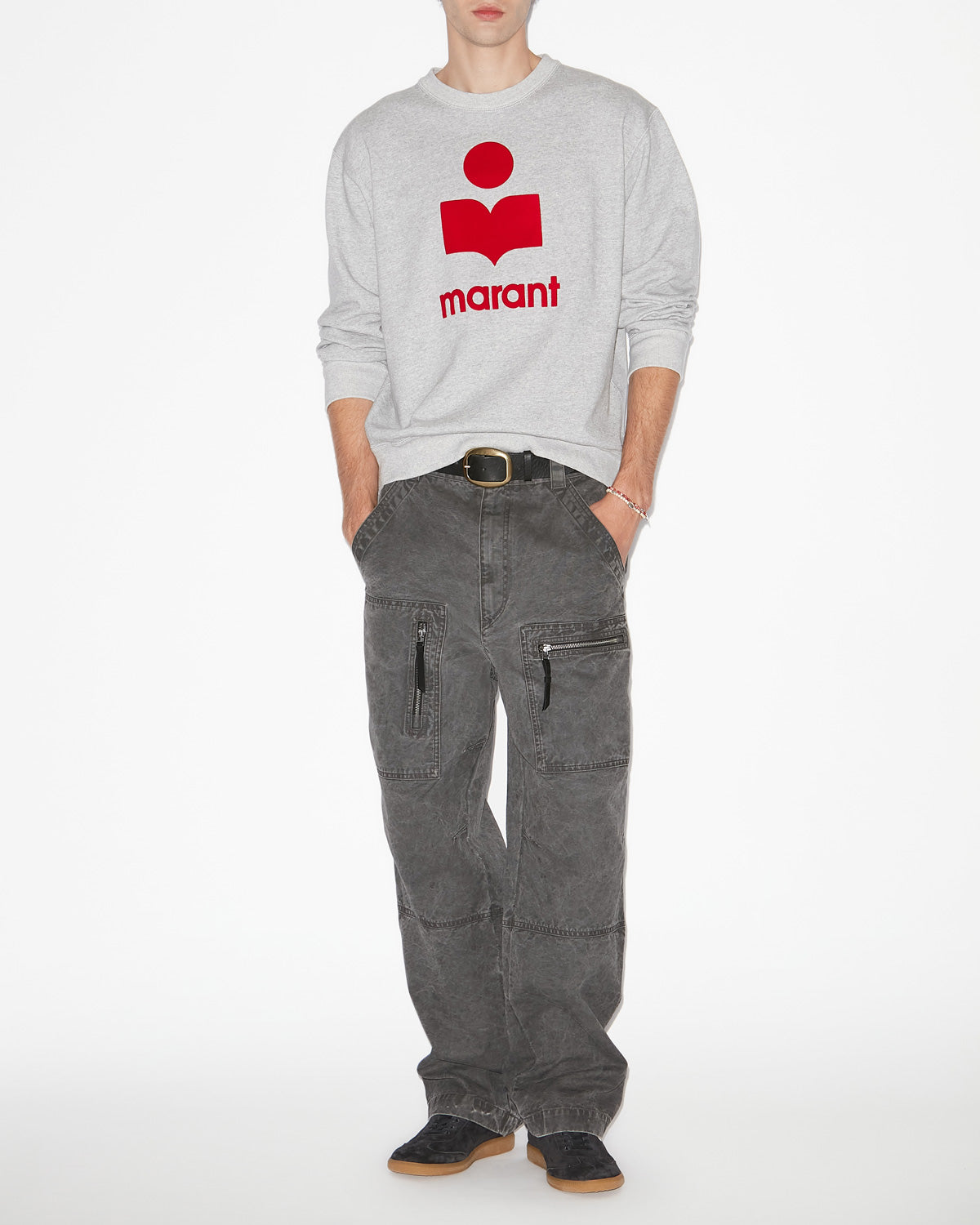 Mikoy sweatshirt Man Gray-red 4