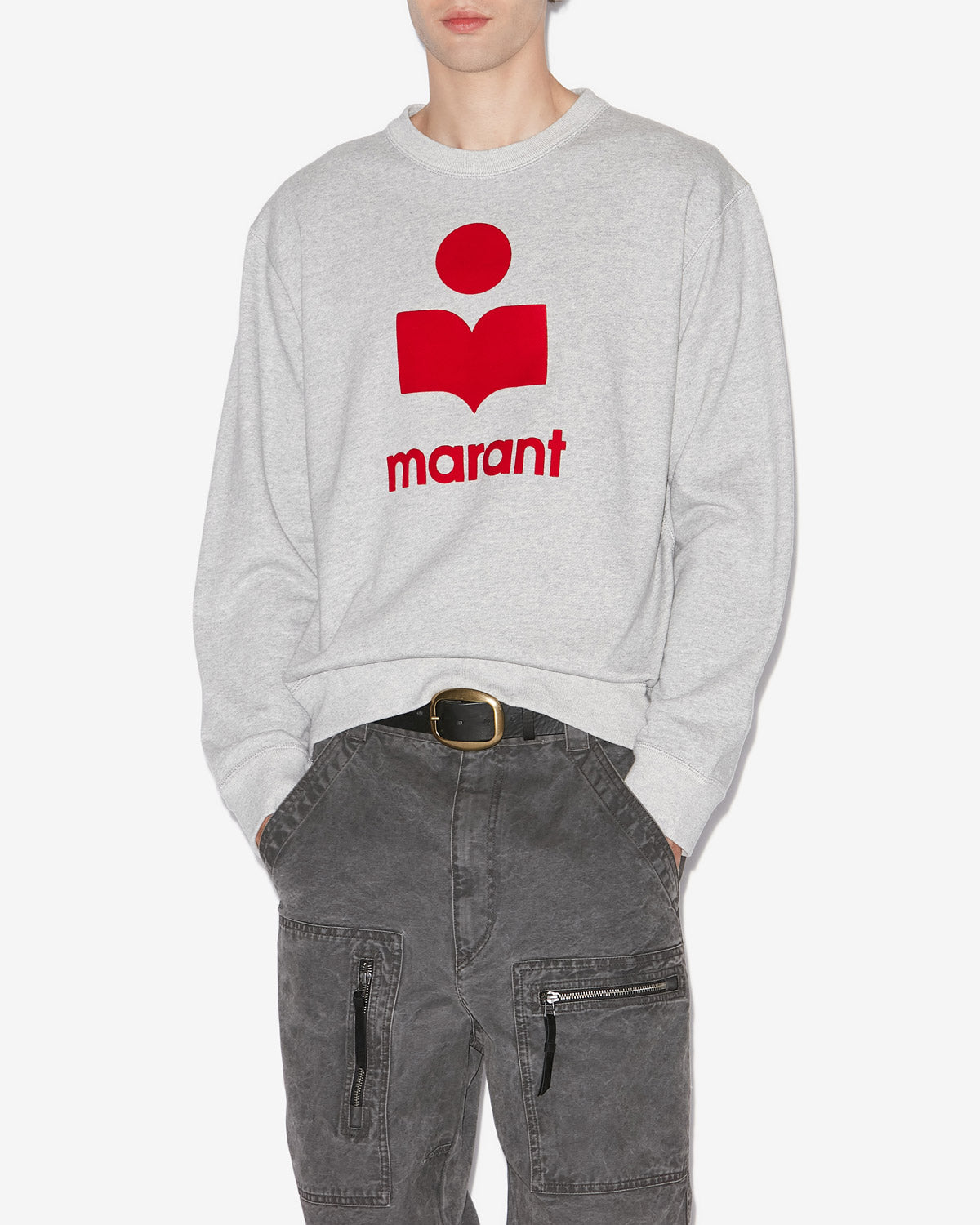 Mikoy sweatshirt Man Gray-red 4