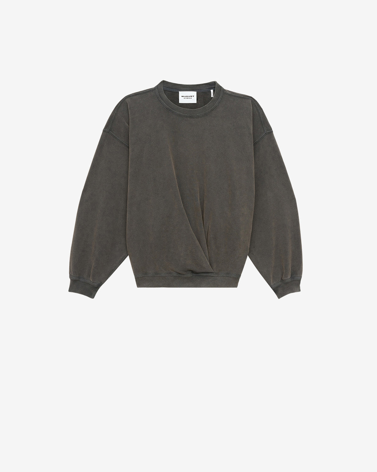 Sudadera sauria de algodón desgastado - Negro lavado - Woman - 5
