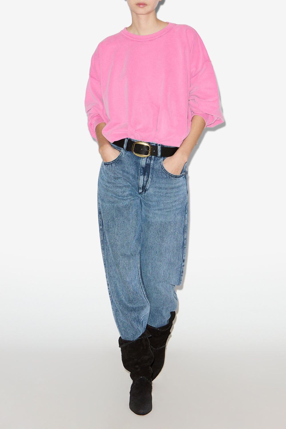 Felpa in cotone sauria - Pink lavender - Woman - 1