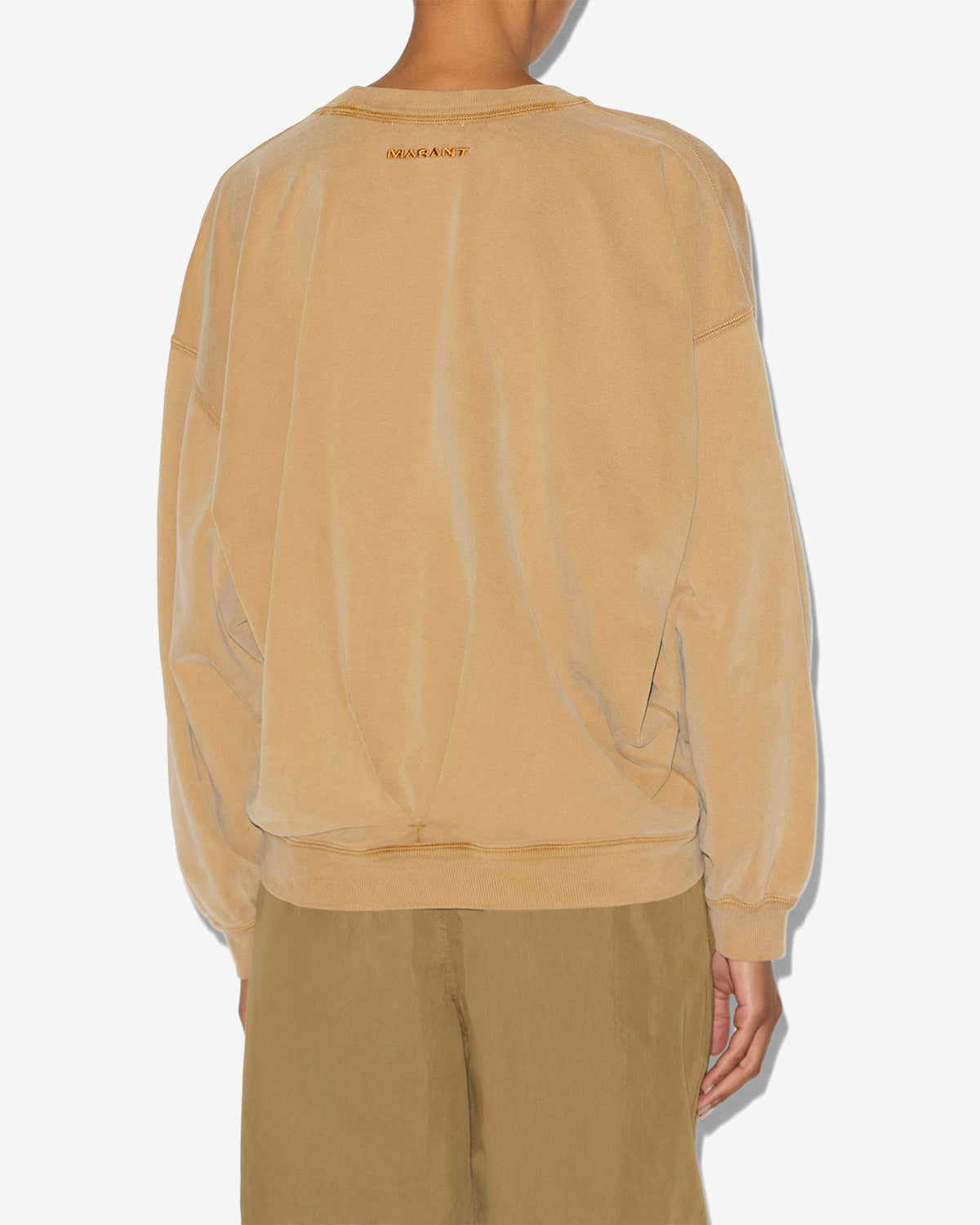 Felpa sauria in cotone délavé - Caramel - Woman - 4
