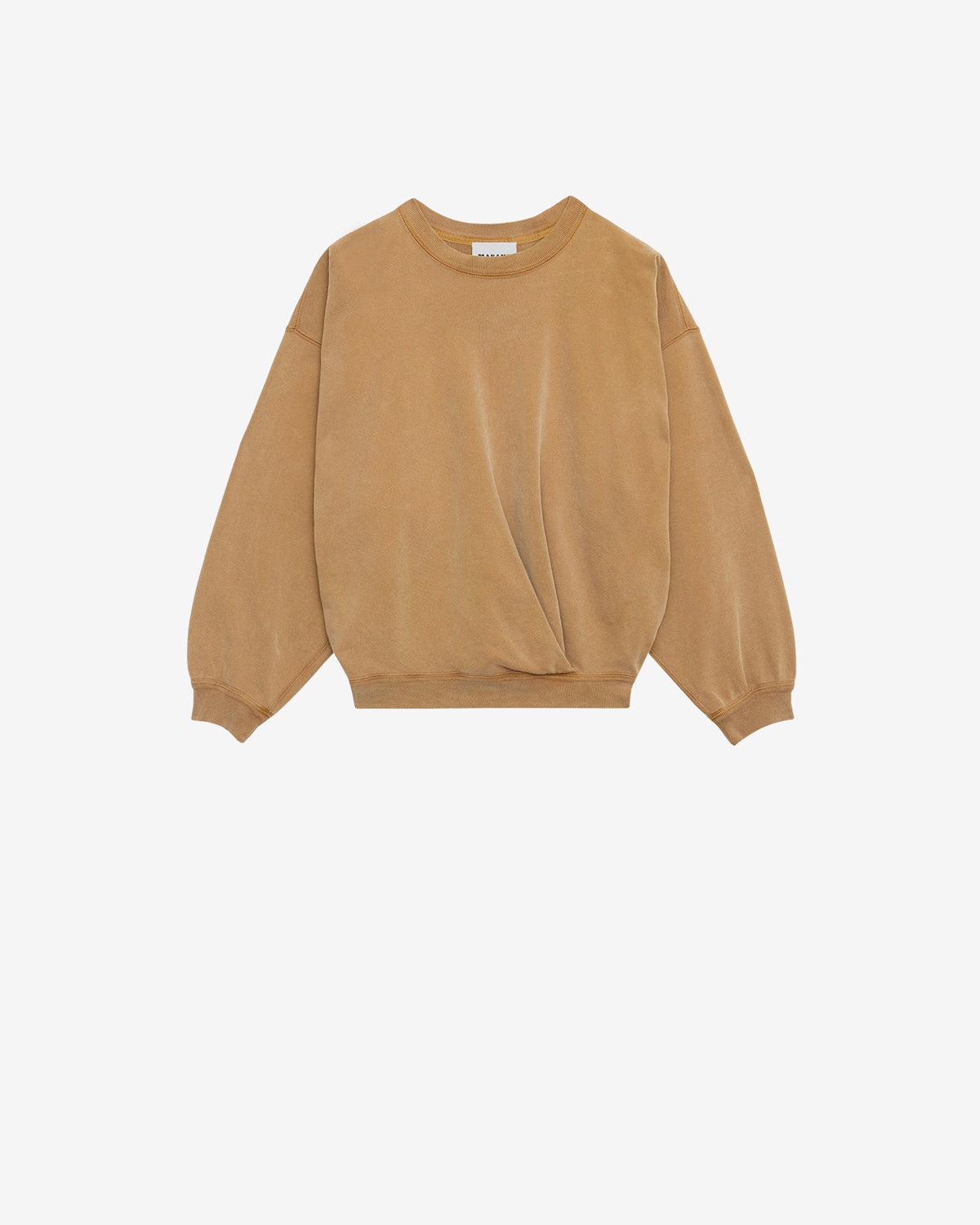 Felpa sauria in cotone délavé - Caramel - Woman - 1